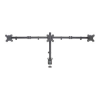 MANHATTAN LCD Monitorhalterung fuer 3 Displays zweichfach schwenkbar Tischhalterung mit 2 Monitorarmen bis 68,58cm 27Zoll schwarz