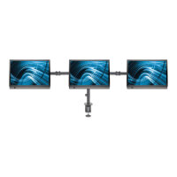 MANHATTAN LCD Monitorhalterung fuer 3 Displays zweichfach schwenkbar Tischhalterung mit 2 Monitorarmen bis 68,58cm 27Zoll schwarz
