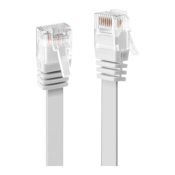 LINDY Patchkabel Cat6 Flachband ungeschirmt weiß 1.00m
