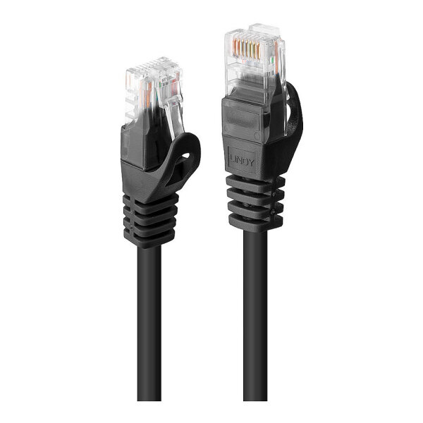 LINDY Patchkabel Cat6 U/UTP Basic schwarz 3.00m