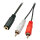 LINDY Audiokabel Stereo 3.5mm/2xRCA F/M 0.25m