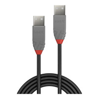 LINDY USB 2.0 Kabel Typ A/A Anthra Line M/M 1m
