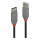 LINDY USB 2.0 Kabel Typ A/A Anthra Line M/M 1m
