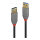 LINDY USB 3.0 Kabel Typ A/A Anthra Line M/M 0.5m