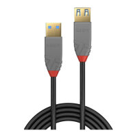 LINDY USB 3.0 Verlängerung Typ A/A Anthra Line M/F 1m