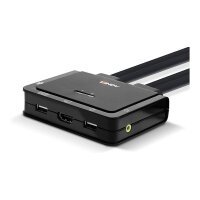 LINDY 2 Port HDMI 2.0 18G, USB 2.0 KVM Switch mit Audio