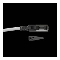 LINDY Patchkabel Cat.6A S/FTP grau 1m verriegelbar