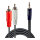 LINDY Audiokabel RCA 3.5mm/1m 2xRCA/3.5mm m/m vergoldet