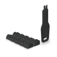 LINDY RJ45 Port Schlösser SCHWARZ, 10 Stck + 1...