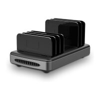 LINDY 6-Port USB-Ladestation 160W, 3x USB-C PD & 3x...