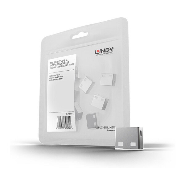 LINDY USB Typ A Portschlösser 10xWeiss Erweiterung f 40454