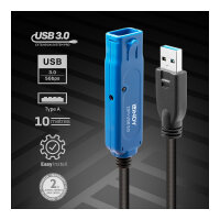 LINDY USB 3.0 Aktiv-Verlängerung Typ A/A Pro M/F 10m
