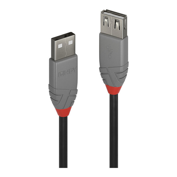 LINDY USB 2.0 Verlängerung Typ A/A Anthra Line M/F 0.2m