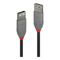 LINDY USB 2.0 Verlängerung Typ A/A Anthra Line M/F 5m