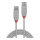 LINDY USB 2.0 Verlängerung Typ A/A Anthra Line M/F 2m