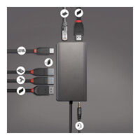 LINDY DST-Mini XT USB-C Mini Dock 4K HDMI&DP PD 3.0 100W