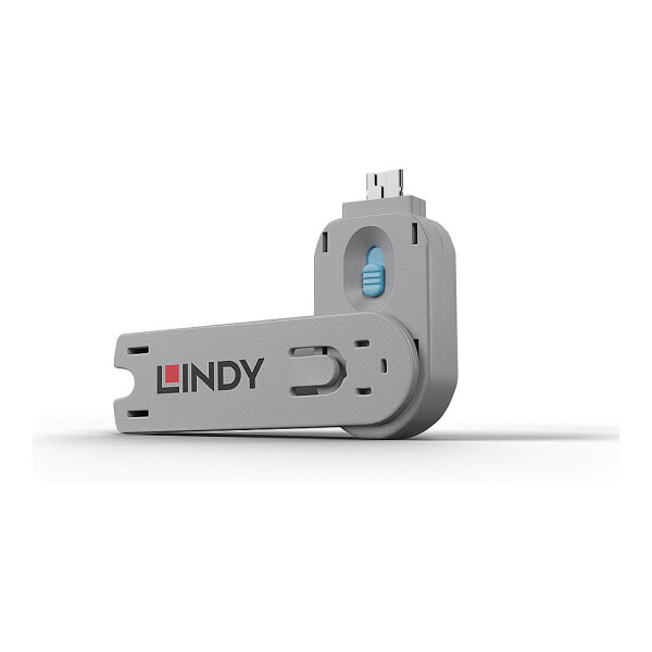 LINDY Schlüssel für USB Typ A Port Schloss blau