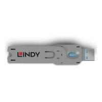LINDY Schlüssel für USB Typ A Port Schloss blau