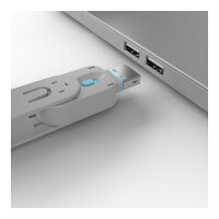 LINDY Schlüssel für USB Typ A Port Schloss blau