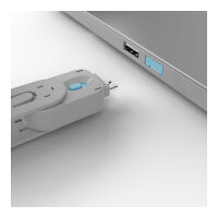 LINDY Schlüssel für USB Typ A Port Schloss blau