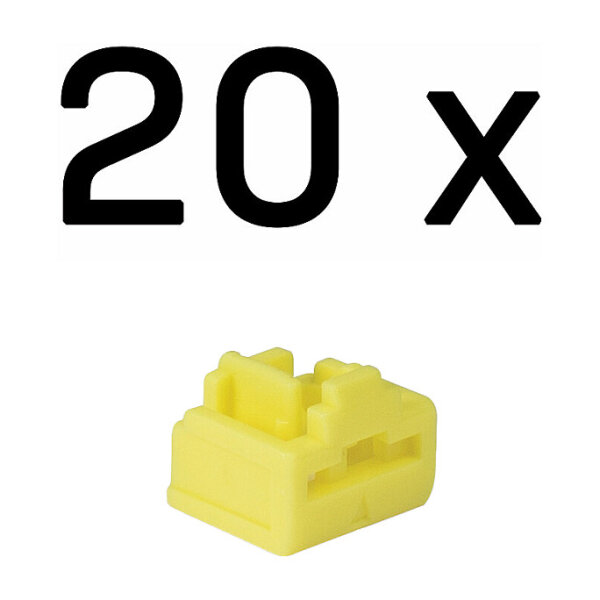 LINDY RJ45 Port Schlösser GELB, 20 Stück