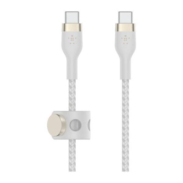 Belkin USB-C auf USB-C Kabel geflochten, Weiß, 60W, 1m