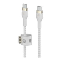 Belkin USB-C auf USB-C Kabel geflochten, Weiß, 60W, 1m