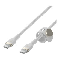 Belkin USB-C auf USB-C Kabel geflochten, Weiß, 60W, 1m