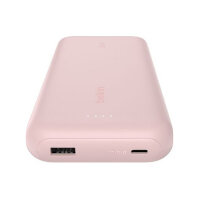 Belkin Powerbank mit integriertem USB-C Kabel, Pink, USB-C, 20.000 mAh