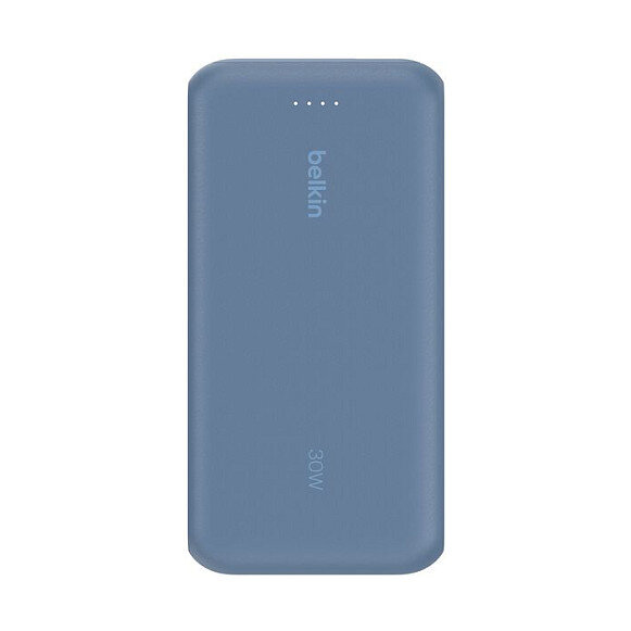 Belkin Powerbank mit integriertem USB-C Kabel, Blau, USB-C, 20.000 mAh, BPB024HQBL