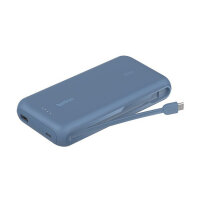 Belkin Powerbank mit integriertem USB-C Kabel, Blau,...