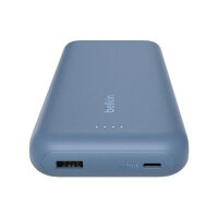 Belkin Powerbank mit integriertem USB-C Kabel, Blau, USB-C, 20.000 mAh, BPB024HQBL