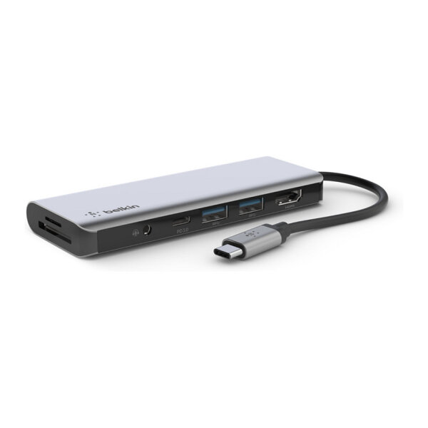 Belkin USB-C 7-in-1 Multiport Adapter, Grau