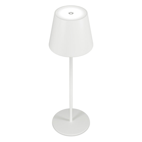 RealPower LED-Tischlampe dimmbar kalt/warm mit Akku,weiss