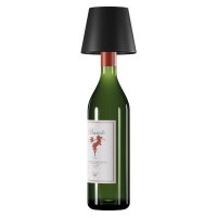 RealPower LED-Tischlampe dimmbar kalt/warm mit Akku, schwar