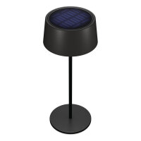 RealPower LED-Solar Tischlampe dimmbar mit Akku,schwarz