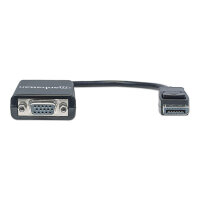 MANHATTAN DisplayPort auf VGA Konverter zum einfachen Anschluss von PCs mit DisplayPort an VGA-Monitore, Beamer und mehr