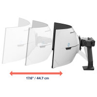 Ergotron HX Monitor Arm mit VHD-Gelenk, Tischhalterung (schwarz (matt), fr 1000 R Curved Monitore)