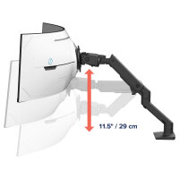 Ergotron HX Monitor Arm mit VHD-Gelenk, Tischhalterung (schwarz (matt), fr 1000 R Curved Monitore)