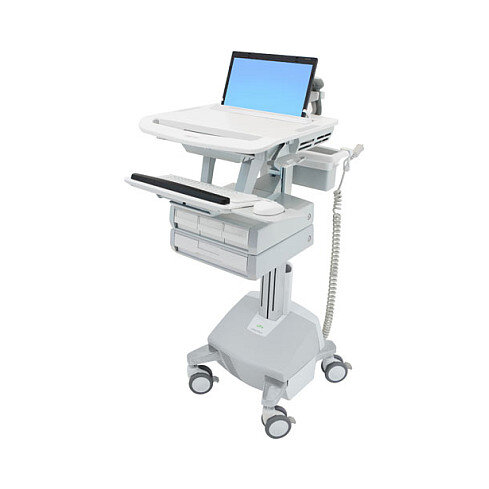 ERGOTRON StyleView Laptop-Wagen LiFe-Antrieb 4 Schublade 3x1+1 bis 43,9cm 17,3Zoll 9,5kg. Anhebung 51cm 40 Ah Power System
