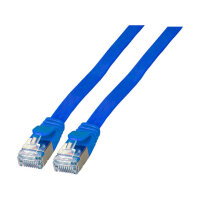 EFB RJ45 Flachpatchkabel U/FTP Cat.6A PVC 0.25m blau