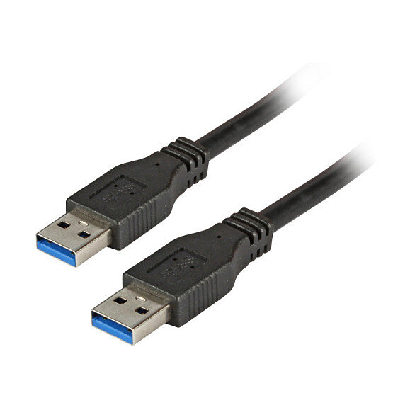 EFB USB3.0 Anschlusskabel A-A,St.-St.,1.8m,schwarz,Premium