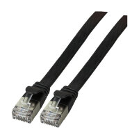 EFB RJ45 Flachpatchkabel U/FTP Cat.6A PVC 3.00m schwarz