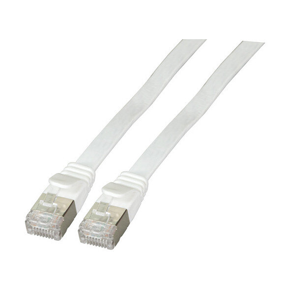 EFB RJ45 Flachpatchkabel U/FTP Cat.6A PVC 0.25m weiß