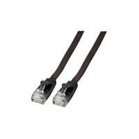EFB RJ45 Flachpatchkabel U/UTP, Cat.6A, PVC, 1m, schwarz