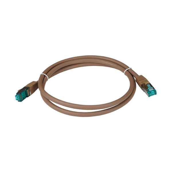 EFB RJ45 Patchkabel S/FTP Cat6A LSZH Braun Laenge 1m 4x2xAWG27/7 nach TIA/EIA568B geschirmt Uebertragungsstandards 10Gbit