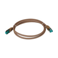 EFB RJ45 Patchkabel S/FTP Cat6A LSZH Braun Laenge 1m...