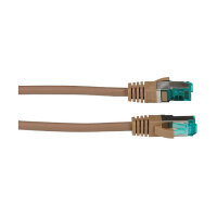 EFB RJ45 Patchkabel S/FTP Cat6A LSZH Braun Laenge 1m...