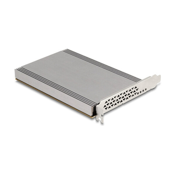 PCI Express x16 Karte zu 4 x intern NVMe M.2 Key M mit Kühlkörper - Bifurcation (LxB: 145 x 111 mm)