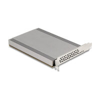 PCI Express x16 Karte zu 4 x intern NVMe M.2 Key M mit Kühlkörper - Bifurcation (LxB: 145 x 111 mm)
